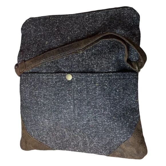 Cheri Demeter Handmade Messenger Bag Purse Folding Full Zip Adjustable - Picture 6 of 7